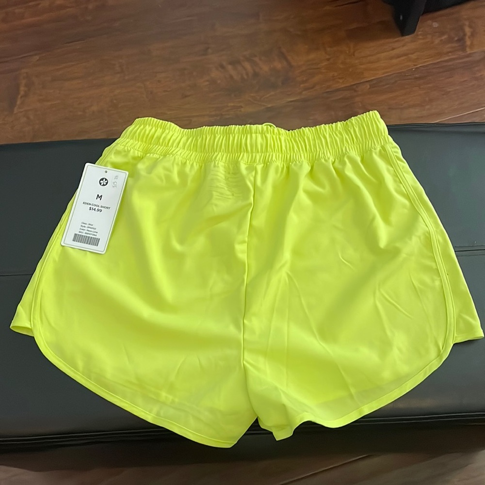 Active neon lime shorts